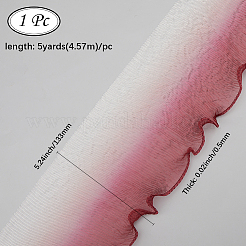 5 Yards plissiertes Spitzenband aus Polyester&nbsp;OCOR-GF0004-84F