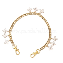 3 pz 3 colori lega smaltata fiore ciondolo 304 in acciaio inossidabile catena a maglie cubane catene decorative per borse&nbsp;FIND-JF00160