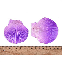 Grands pendentifs en coquillages naturels peints à la bombe&nbsp;SSHEL-T017-14B