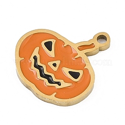 Ciondoli smaltati in acciaio inossidabile 304 di Halloween&nbsp;LS-FIND-I068-01G-04