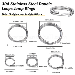 400 Stück 5 Stile Spaltringe aus 304 Edelstahl&nbsp;STAS-SC0005-95