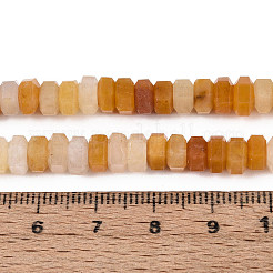 Chapelets de perles en jade topaze naturelle&nbsp;G-N357-14A-13