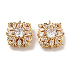 Perles de zircone cubique micro pave en Laiton&nbsp;KK-U037-03G-01