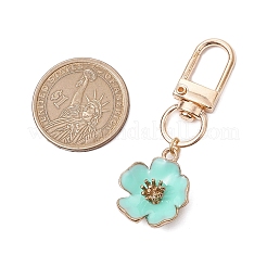 5 stücke 5 farben blume legierung emaille anhänger dekoration&nbsp;HJEW-JM02746