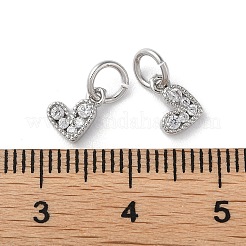 Porte micro ouvrent pendentifs zircone cubique en laiton de placage&nbsp;KK-P245-02P