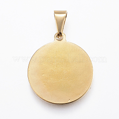Pendenti in acciaio inossidabile 304 placcato oro 18k&nbsp;X-STAS-H372-01H