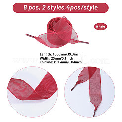 16 Paar Organza-Schnürsenkel in 16 Farben&nbsp;AJEW-GL0002-40