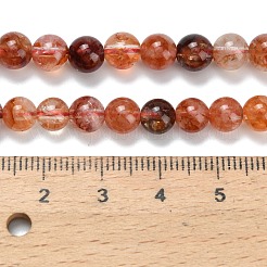 Fili di perle di quarzo ematoide rosso naturale di grado A/quarzo ferruginoso&nbsp;G-L642-B10-6mm