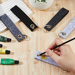 Porte-clés en laine&nbsp;KEYC-WH0430-836