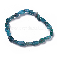 Bracelets extensibles en perles naturelles d'apatite&nbsp;BJEW-K213-40