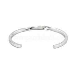 Bracciali a polsino in acciaio inossidabile 304 anti-ossidazione&nbsp;BJEW-K222-02P