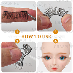 15 Stück Wimpernstreifen in 3 Stilen für Plüschpuppen&nbsp;DOLL-CP0001-07A