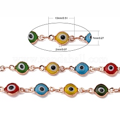 Tondo lampwork Brass Eye male catenine piatti fatti a mano&nbsp;CHC-P002-01RG