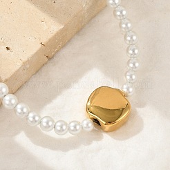 Braccialetti di perle di plastica imitazione per le donne&nbsp;BJEW-M056-11G