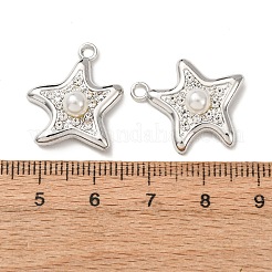 Colgantes de aleación y ABS con perlas de imitación y rhinestone.&nbsp;FIND-K030-18C-P