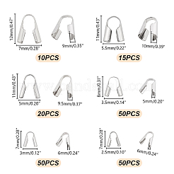 195 pièce 6 styles emembouts de cordon en acier inoxydable 304&nbsp;FIND-GA0004-07