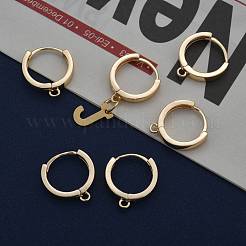 Messing Huggie Hoop Ohrring Zubehör&nbsp;KK-S350-069G