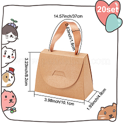 Boîte-cadeau de bonbons en papier kraft pliable&nbsp;CON-WH0094-24A