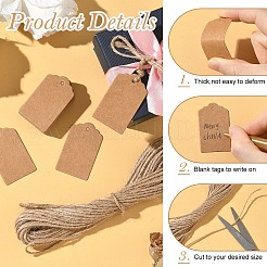 100 Stück Kraftpapier-Blumenkopf-Geschenkanhänger&nbsp;CDIS-YW0001-25