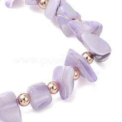 Bracelet extensible en perles de coquillage trochus naturel teint en 3 couleurs (3 pièce) pour femme&nbsp;BJEW-JB13124