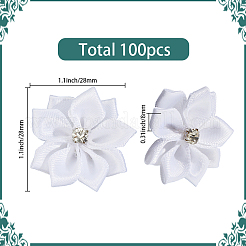 100 stücke polyester strass blume für ornament appliques diy hochzeit&nbsp;FIND-SP0004-90