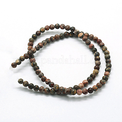 Fili di perline jasper naturali di pelle di leopardo&nbsp;G-I199-23-4mm