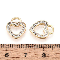Strass-Charms aus Legierung mit Zahnstangenbeschichtung&nbsp;FIND-N011-22KCG