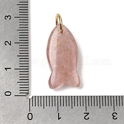 Natürliche Erdbeer-Quarz-Anhänger&nbsp;X-G-A297-01G-08