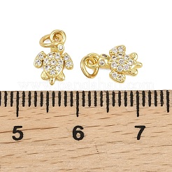 Pendentifs en laiton zircon cubique transparent&nbsp;KK-D218-20G-02