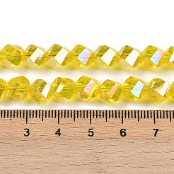 Electroplate transparentes abalorios de vidrio hebras&nbsp;EGLA-B011-02A-AB02