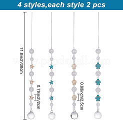 Décorations de pendentif en forme de larme de verre&nbsp;HJEW-AB00553