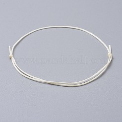 Fabrication de bracelet en cordons de polyester cirés plats réglables&nbsp;AJEW-JB00508-06