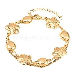Mehrreihige Armbänder aus Edelstahl 304 mit Gliederkette und Panzerkette für Damen&nbsp;BJEW-H641-01A-G