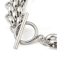 Pulseras de cadena de eslabones de acero inoxidable 304 resistentes al deslustre&nbsp;BJEW-P315-01A-P