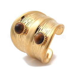 Natürliche Tigerauge Fingerringe&nbsp;STAS-Z112-06G