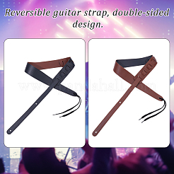 Correa de hombro ajustable para guitarra de cuero sintético de doble cara&nbsp;AJEW-WH20128-066B