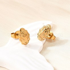 Orecchini a bottone in acciaio inossidabile 304 per donna&nbsp;EJEW-K243-16G