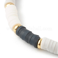 Ensembles de bracelets extensibles de perles heishi en argile polymère pour la saint valentin&nbsp;BJEW-JB06298-02