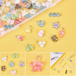 100 Stück 10 Arten Epoxidharz-Anhänger&nbsp;RESI-PH0001-53