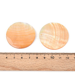 Natürliche gelbe Muschelanhänger&nbsp;BSHE-T014-36B