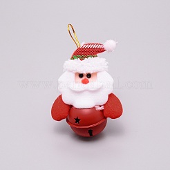 Décorations de pendentif en tissu du père noël thème de noël&nbsp;HJEW-SZC0004-09