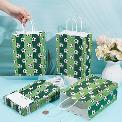 Geschenktüten aus Papier mit Fußball-Aufdruck und Henkel&nbsp;ABAG-WH0045-31C