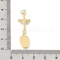 Osteranhänger aus Messing mit Mikropavé-Fassung aus klaren Zirkonia&nbsp;KK-E802-17G-B