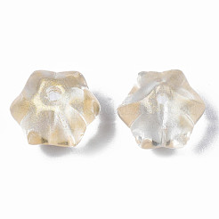 Perles de verre peintes par pulvérisation transparent&nbsp;GLAA-S190-005A-08