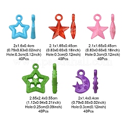 200 pz 5 stili ciondoli acrilici opachi&nbsp;MACR-YW0002-60