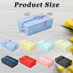 24 Stück 8 Farben Rechteck mit Schleife Papierring-Aufbewahrungsboxen&nbsp;CON-CJ0001-26