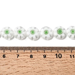 Piatti fili di perline di vetro millefiori tondo mano&nbsp;LK-P011-23