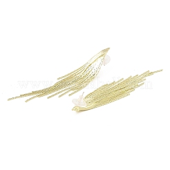 Ohrringe mit Zirkonia-Ketten und Quasten&nbsp;EJEW-P236-06G