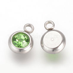 201 ciondoli in strass in acciaio inossidabile&nbsp;STAS-S068-08