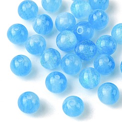 25 Uds cuentas redondas de resina de ojo de gato de imitación&nbsp;RESI-FS0001-65D